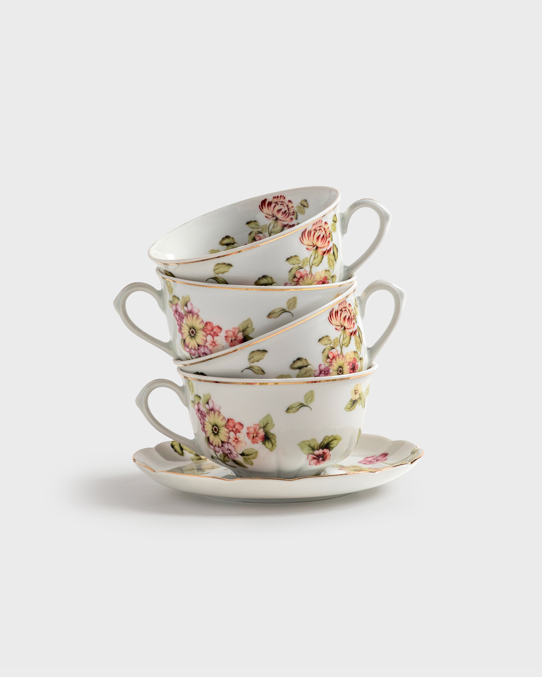 Tea Cup and Saucer Flor do Ocidente (4)