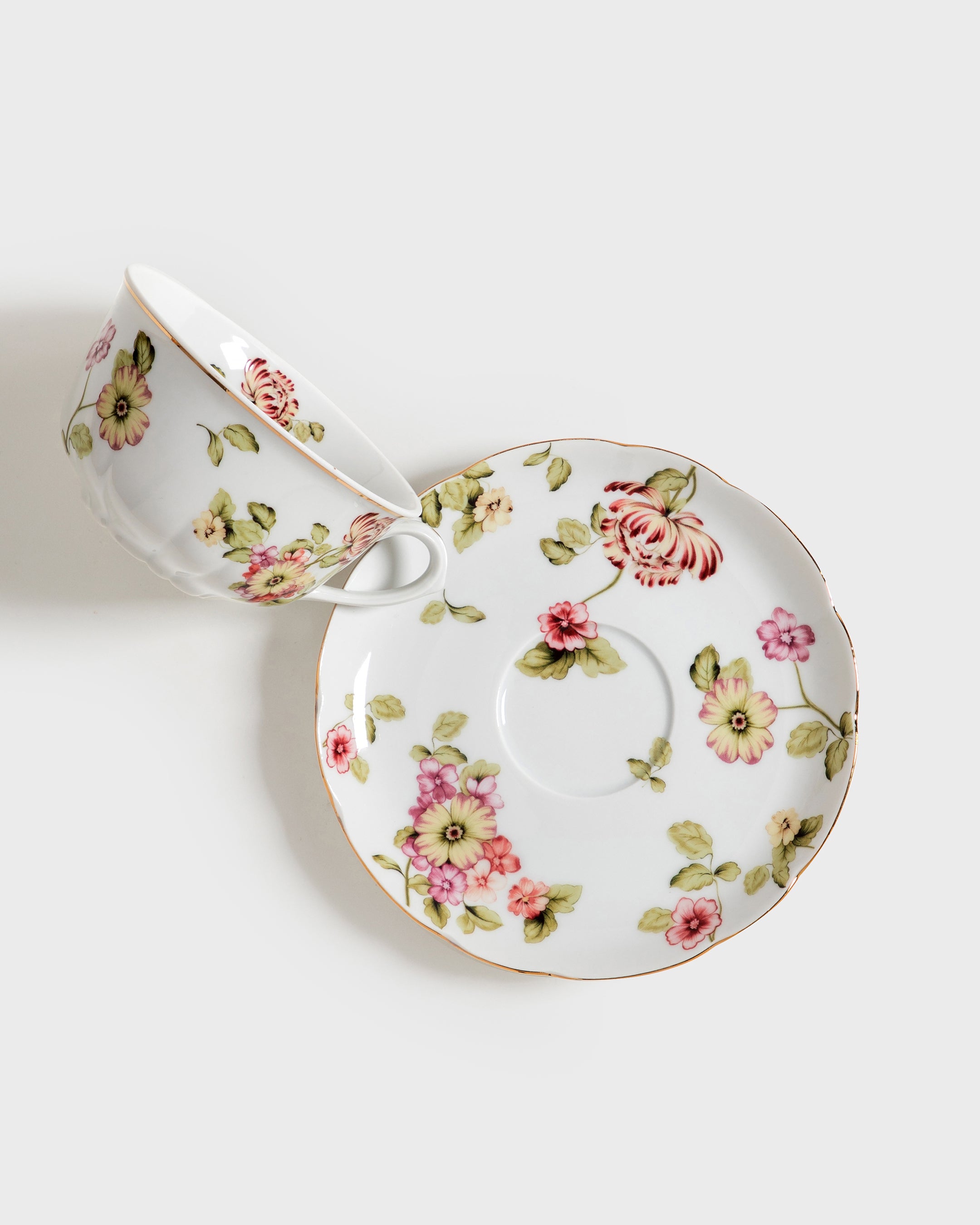 Tea Cup and Saucer Flor do Ocidente (4)