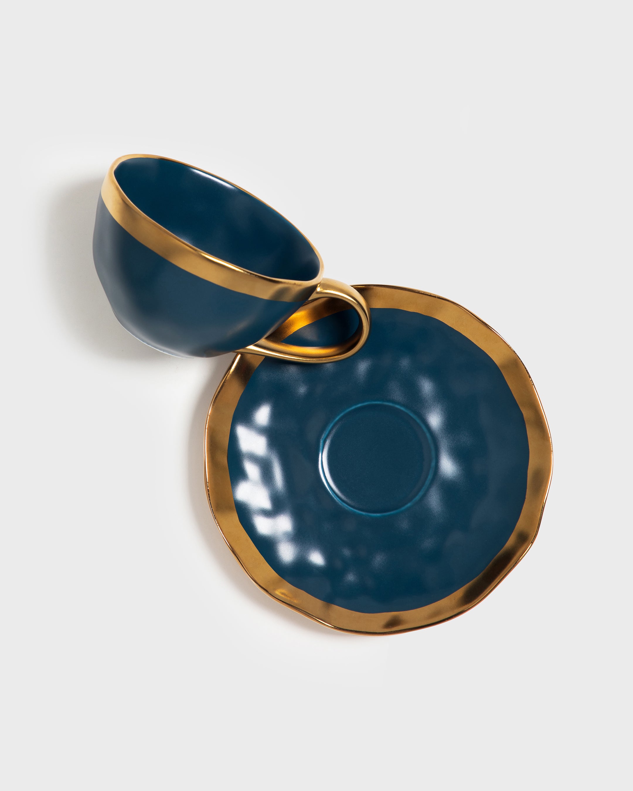 Tea Cup and Saucer Mediterraneo Cobalt Blue