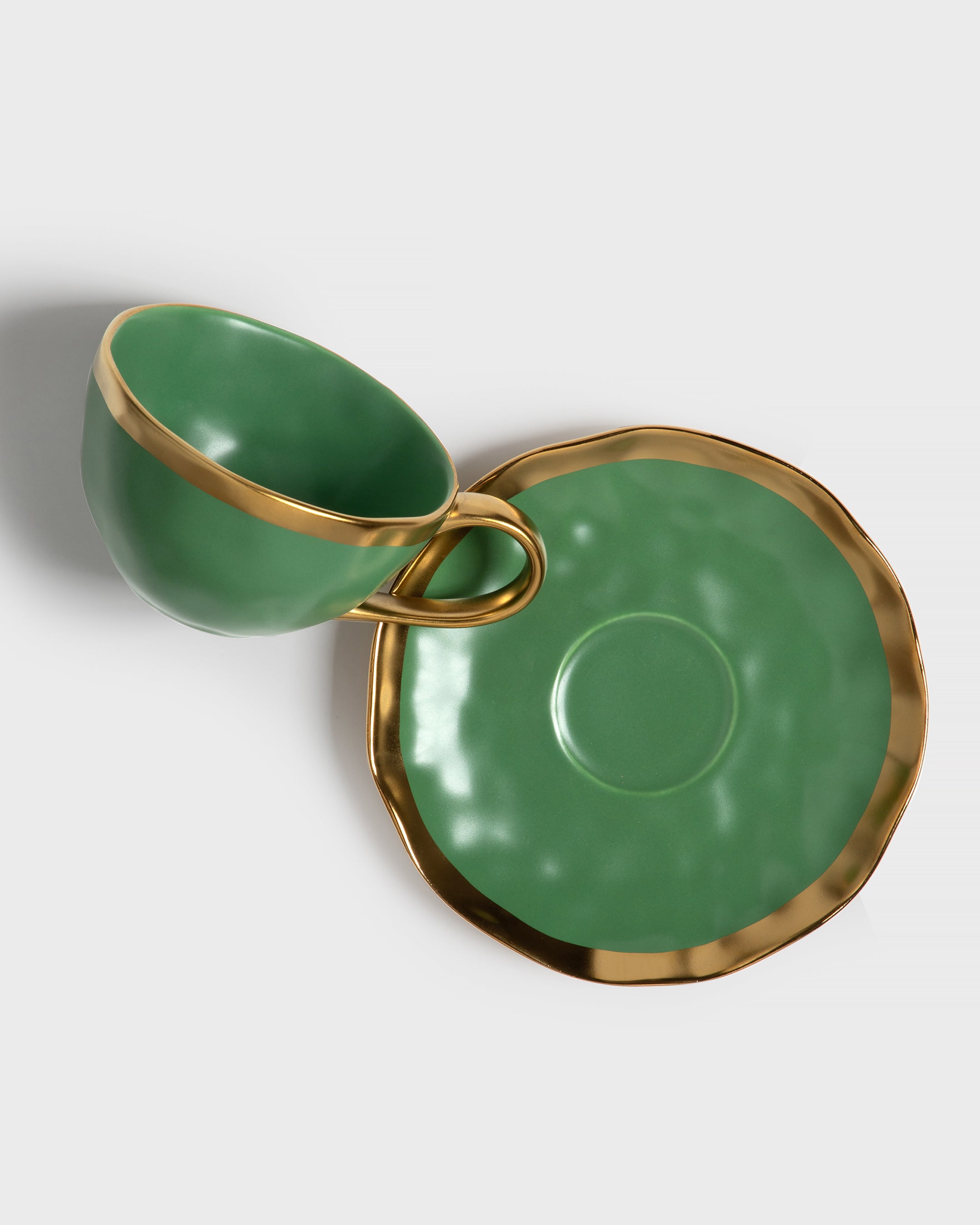 Tea Cup and Saucer Mediterraneo Green